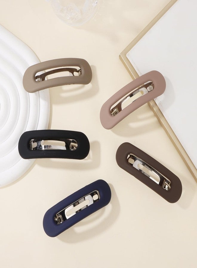 CURASA Flat Hair Barrettes Clips for Women Flat Claw Clips Matte Claw Clips Flat Clips French Hair Barrette Lay Down Flat Hair Accessories for Women Girls - Image 4